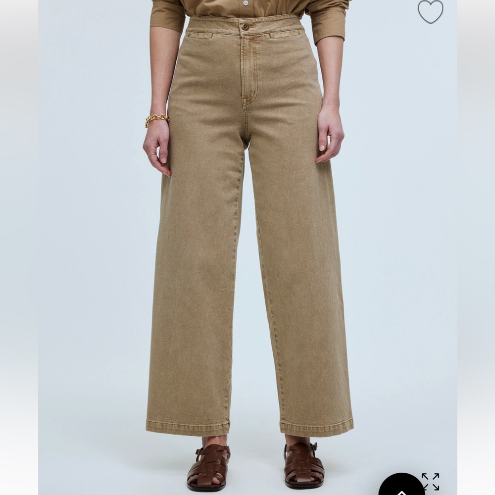Curvy Emmett Wide-Leg Crop Pant: Welt Pocket Edition Drill Khaki